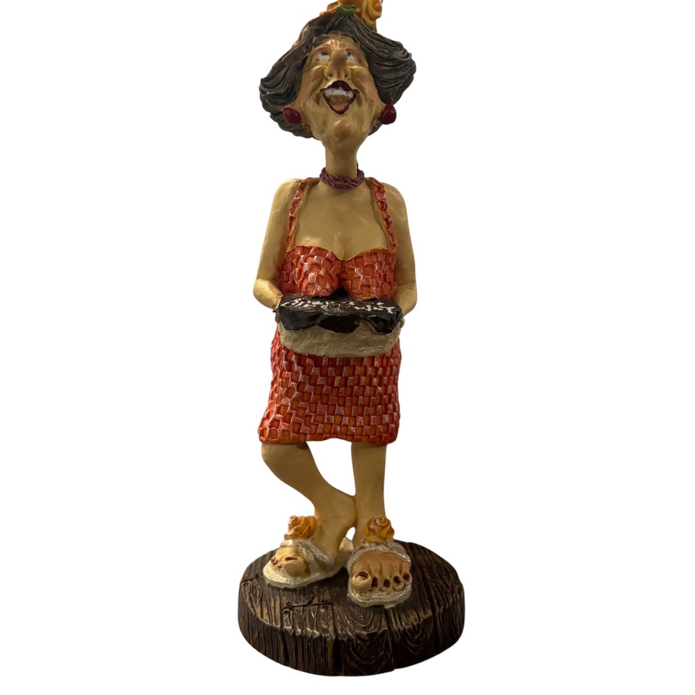 Russ Berrie Doug Harris Happy Birthday Woman Figurine 13189 Handpainted Resin‎